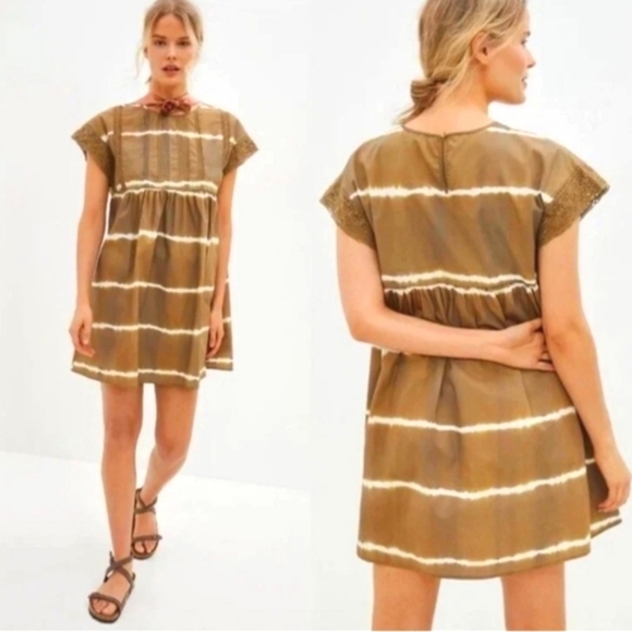 COREY LYNN CALTER Brigid Tunic Dress In Moss. Size Small - Picture 1 of 16